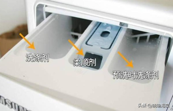 洗衣机左上角的洗涤盒怎么正确使用